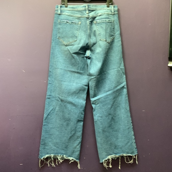 Kensie Blue Flare Wide Leg Jeans - Picture 3 of 4